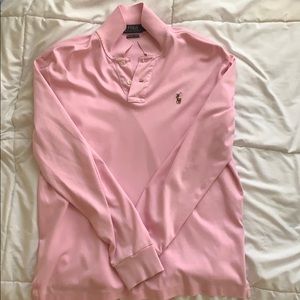 Pink polo long sleeve